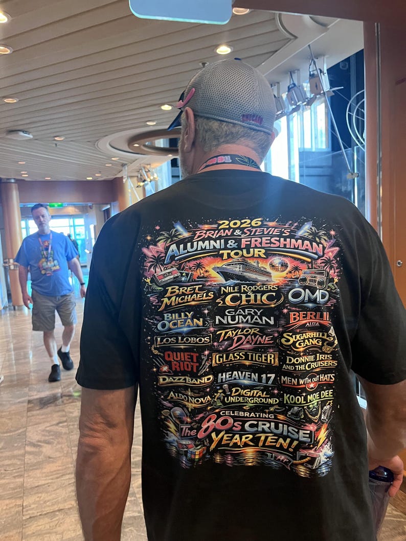 80s Cruise Year Ten Lineup Shirt – Retro Synthwave Concert Tour Tee - Etsy