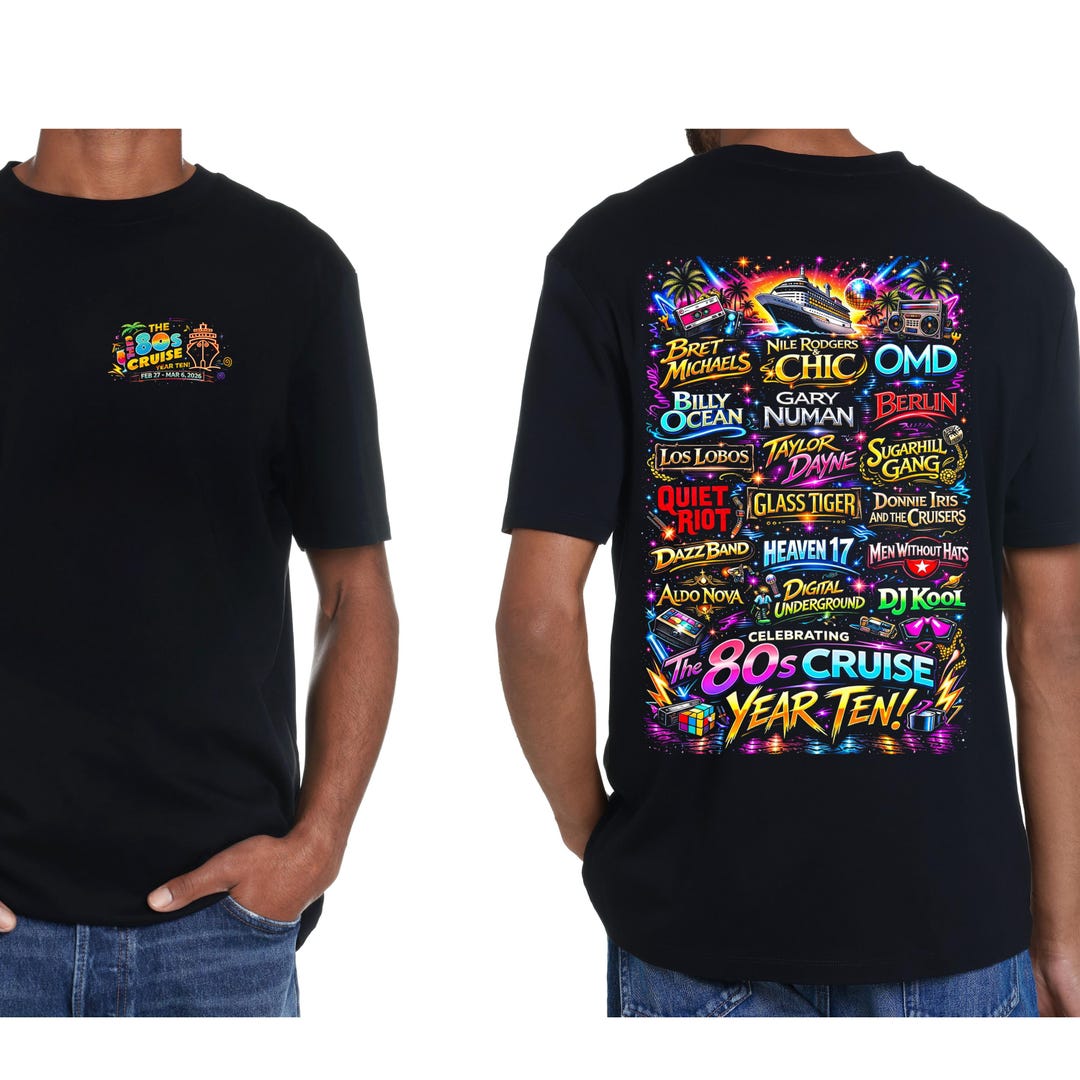 80s Cruise Year Ten Lineup Shirt – Retro Synthwave Concert Tour Tee - Etsy