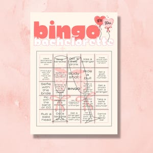 Bachelorette Party Bingo Game | Fun Printable Girls Night Out Activity | Instant Digital Download