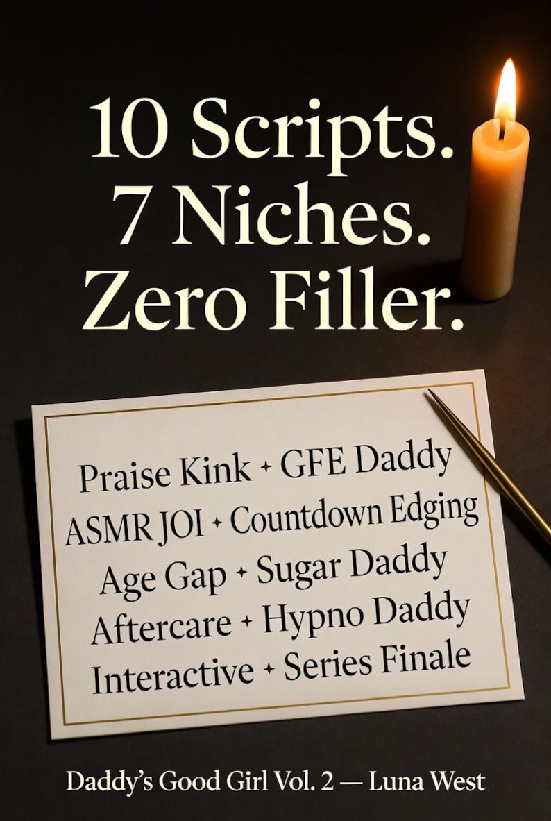 Gfe Script Daddy JOI Scripts Vol. 2 – Praise, ASMR, GFE Adult Scripts (pdf + Word ...