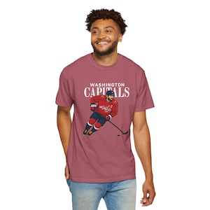 Comfort Colors® Alex Ovechkin Washington Capitals T-Shirt, Great Eight Unisex Tee for NHL Fans, Garment-Dyed Shirt