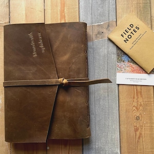 Personalized Leather Photo Album: Wedding, Anniversary, Memory Scrapbook