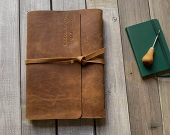 Personalized Leather Photo Album: Wedding, Anniversary, Memory Scrapbook