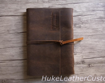 Personalized Leather Photo Album: Anniversary, Wedding, or Memory Book