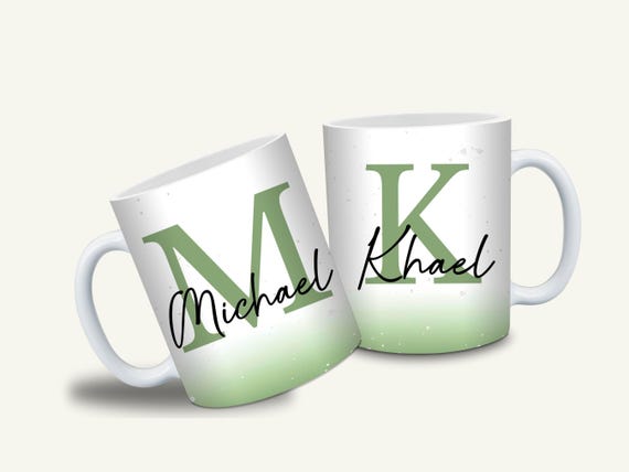 Alfabeto Masculino para Caneca | Arquivo Digital Sublimação 11oz e 15oz | Mug Wrap Personalizado A–Z