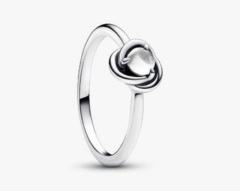 April Birthstone Eternity Circle Pandora Ring ALE S925 Sterling Silver