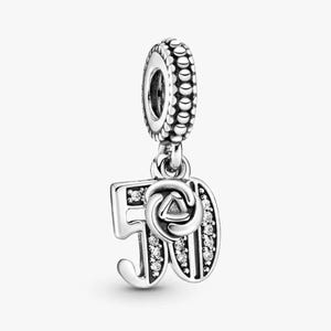 CZ 50-årsjubileum Pandora Dangle Charm ALE S925 Sterling Silver