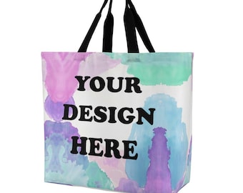 Custom Large-Capacity Women's One Shoulder Shopping Bag – Single or Collage Image Design
