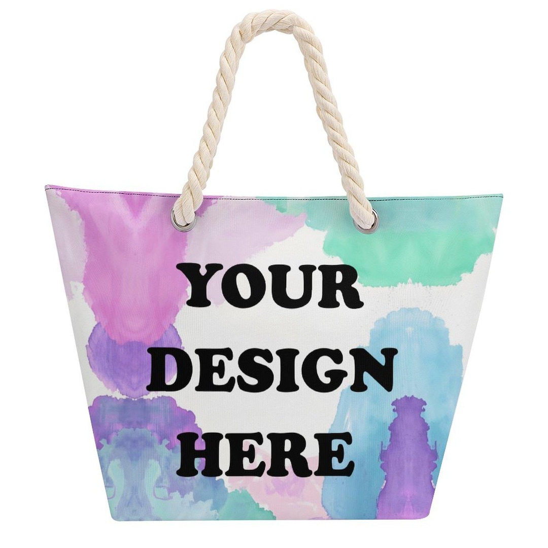 Custom Rope Bags Personalized Hemp Rope Tote Bag: Custom Image, Reusable Shopping Bag - Etsy