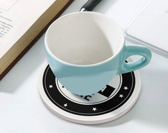 Personalized Ceramic Coaster: Custom Photo/Text, Cork Base