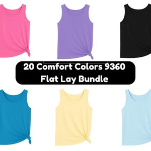 Comfort Colors 9360 Tank Top Mockup Bundle – 20 Flat Lay Shirt Mockups for Print on Demand, Comfort Colors Mockups Bundle,9360 Mockup Bundle