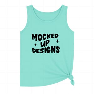 Comfort Colors 9360 Chalky Mint Tank Top Mockup, Flat Lay Shirt Mockup for Print on Demand, Comfort Colors Mockups 9360 Mockup Bundle