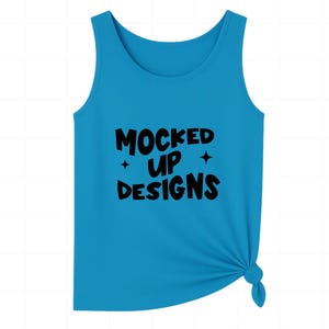 Comfort Colors 9360 Royal Caribe Tank Top Mockup, Flat Lay Shirt Mockup for Print on Demand, Comfort Colors Mockups 9360 Mockup Bundle