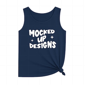 Comfort Colors 9360 True Navy Tank Top Mockup, Flat Lay Shirt Mockup for Print on Demand, Comfort Colors Mockups 9360 Mockup Bundle
