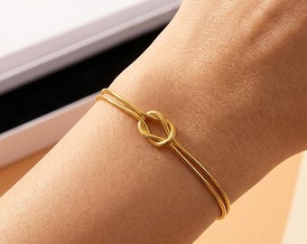 Pulsera personalizada para pareja, pulsera de pareja con nudo de amor, regalo de dama de honor, pulsera a juego para pareja, pulsera de la amistad, regalo personalizado para ella