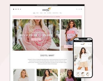 Plantilla minimalista para Shopify – Tienda online boutique, diseño adaptable a móviles