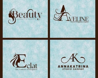 Plantillas de logotipos comerciales de Canva: Kit de marca bohemia (descarga digital)