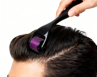 Rodillo de microagujas Derma Roller para el rostro, microdermoabrasión, crecimiento de barba y cabello, rejuvenecimiento de la piel.