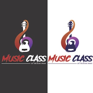 Custom Music Class Logo Design: Personalized Business Branding (Digital Download, SVG, PDF, AI File)