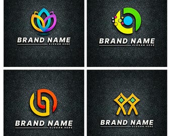 Diseño de logotipo inicial personalizado, imagen de marca empresarial (descarga digital)