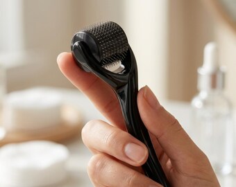 Rodillo dérmico de 0,5 mm para rostro y cabello / Herramienta de microagujas para el cuidado de la piel