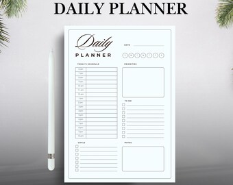 Planificador digital, planificador diario en PDF, lista de tareas, herramientas de gestión del tiempo, cuadro de objetivos, plantilla de buenas notas de Notability