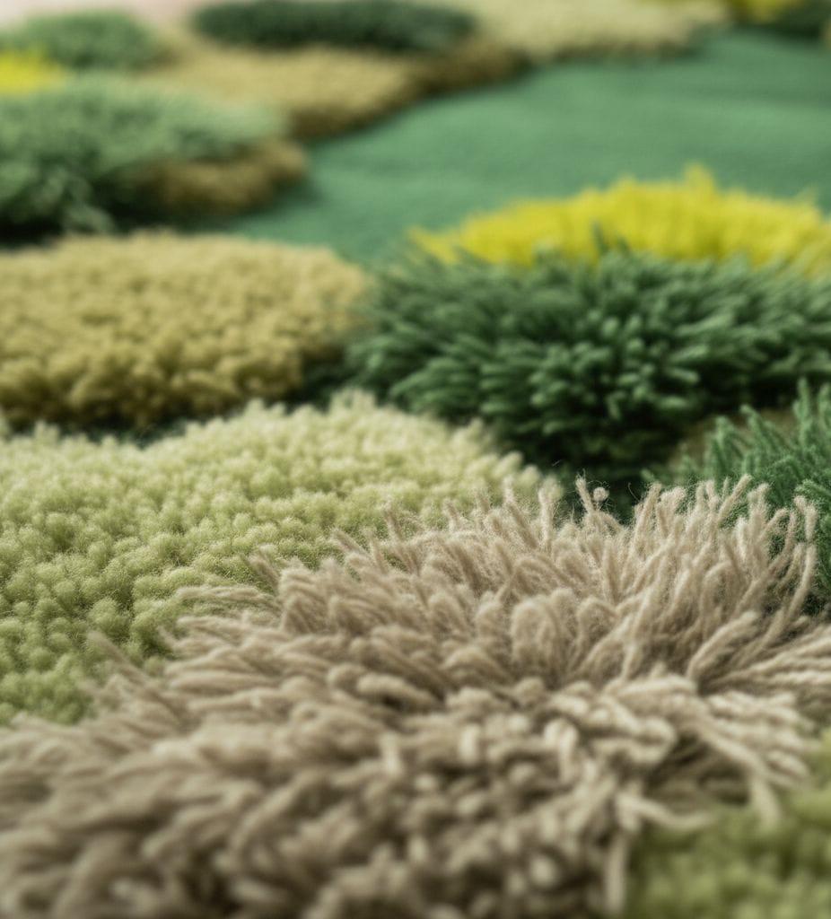 Green Moss Rug | 3D Nature Inspired Handtufted Carpet | Soft ...