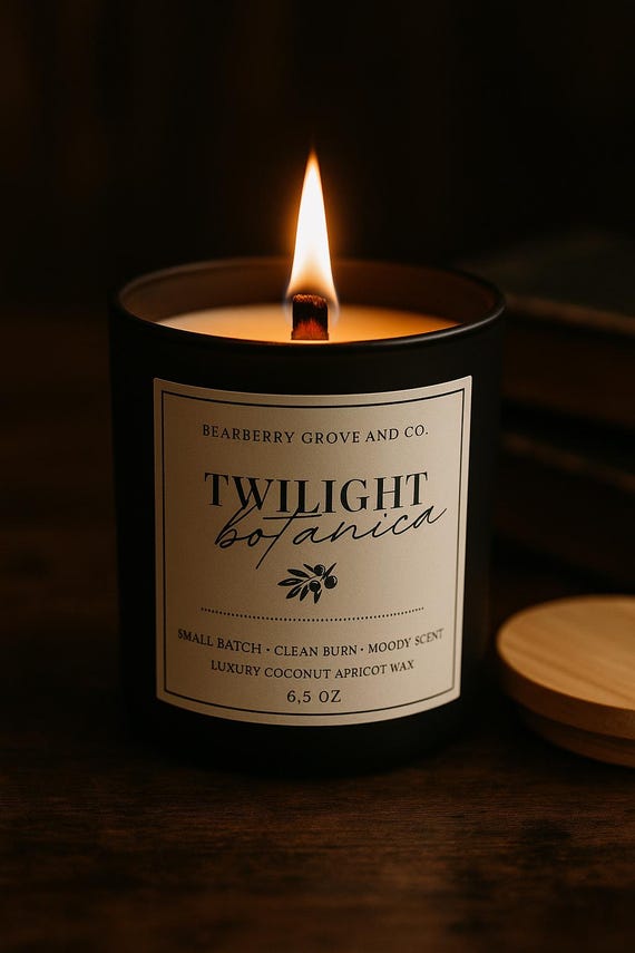 Twilight Botanica Kerze - Luxuriöses Aprikosenwachs - Stimmungsvoller Blumenduft