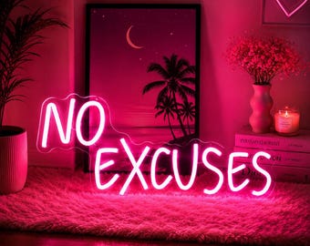Motivational Neon Sign, Custom Quote LED Light, Gym Wall Art, Home Office Decor, Positive Affirmation Lettering, Workout Room Piece
