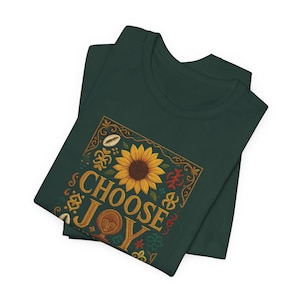 1. Choose Joy T-Shirt, Inspirational Tee, Motivational Shirt, Positive Vibes, Gift for Her, Happiness, Women&#39;s Clothing