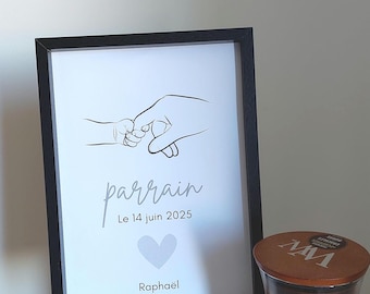 Personalized godfather or godmother poster