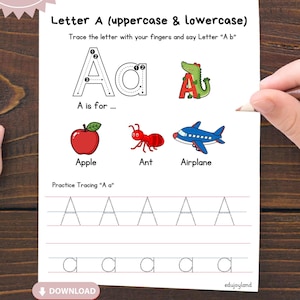 Alphabet & Letter Formation Pack | 31 Tracing Worksheets and Coloring Pages | Preschool Handwriting Practice | Homeschool Printable PDF
