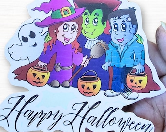 Halloween Stickers,Kawaii Spooky Season,Printable Vinyl Stickers,fun Halloween stickers for journaling,cute planner stickers,trick or treat.