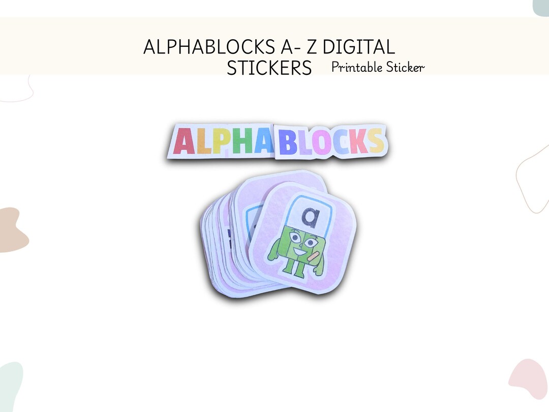 Alphablocks A-Z Stickers,abc Printable Stickers,alphabet Learning ...