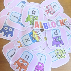 Alphablocks A-Z Stickers,ABC Printable Stickers,Alphabet Learning Stickers,printable alphabet stickers for kids,early literacy learning
