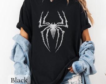 chemise graphique vintage araignée, haut Dark Art, chemise araignée, t-shirt d'entraînement rétro, chemise héros rétro, haut d'entraînement oversize