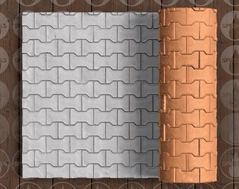 Thin Texture Roller - Concrete Pavers - STL (Save Resin)