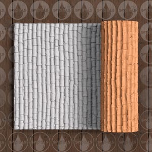 Dünne Strukturwalze - Ton Dachziegel 2 - STL (Save Resin)