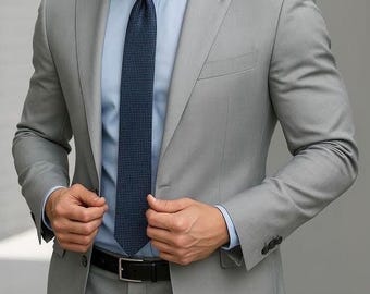 Trajes de hombre gris de 2 piezas de corte entallado de dos botones para boda, novio, fiesta gris, abrigo, pantalón, traje gris claro de corte entallado, esmoquin, traje gris, traje gris.