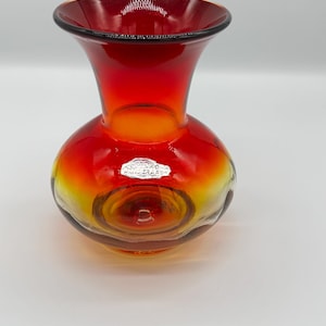 Small Tangerine Blenko Vase #706