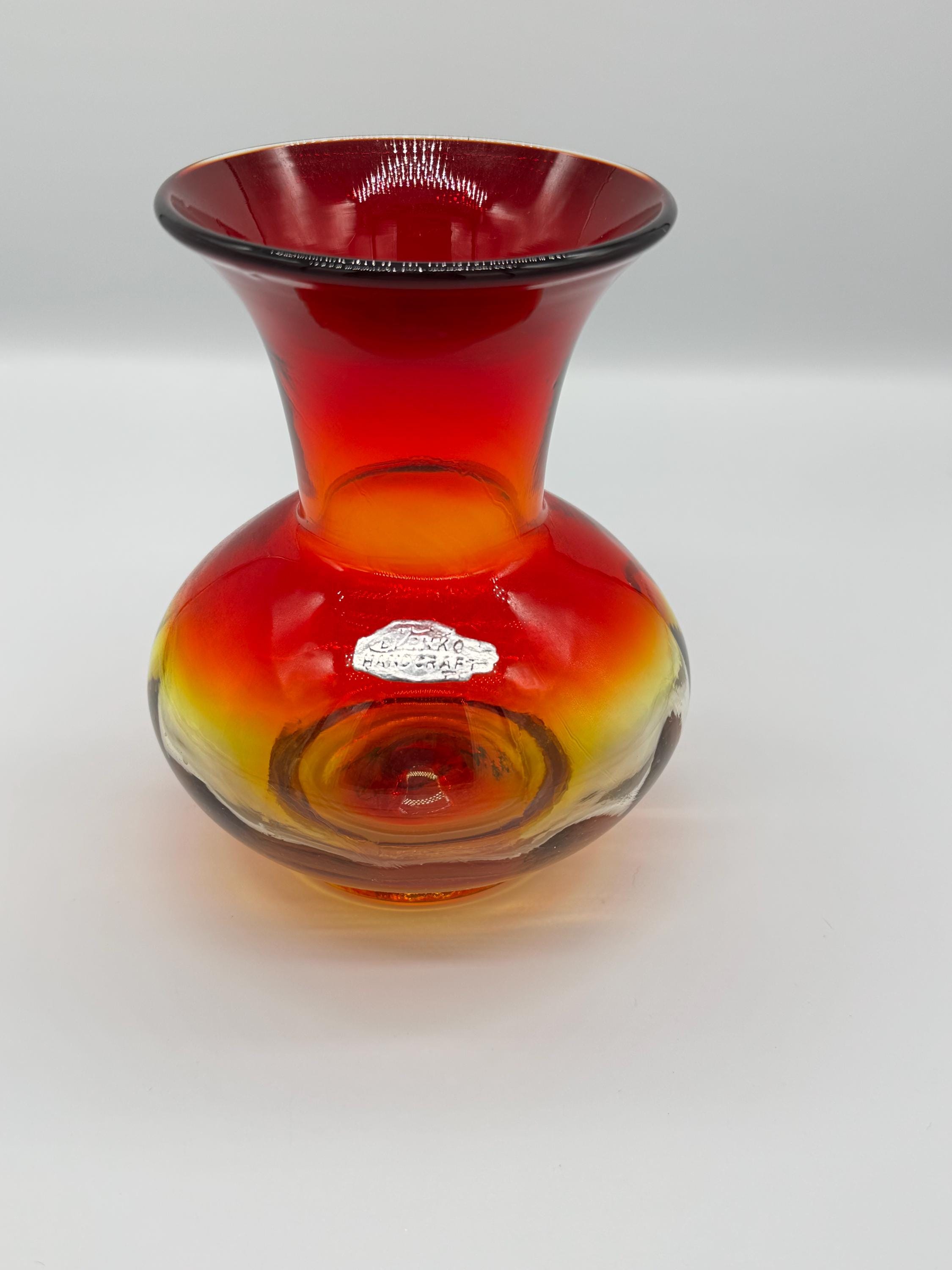 Vintage Blenko Glass Vase - Etsy