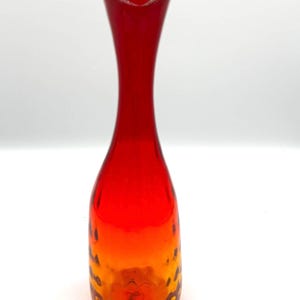 Blenko Tangerine Vase #6913