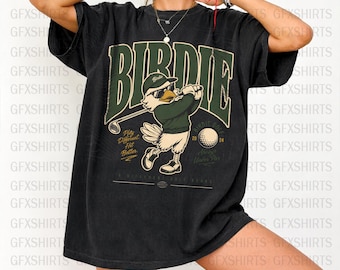 Birdie Golf Comfort Colors Shirt, Funny Golf Graphic T Shirt, Vintage Golf Shirt, Golfer Gift, Retro Golf Apparel, Oversized Graphic Tee