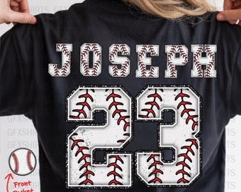 Custom Baseball Team Shirt with Name & Number – Personalized Player Jersey Style Tee – Baseball Mom Shirt – Baseball Mom Player Gift