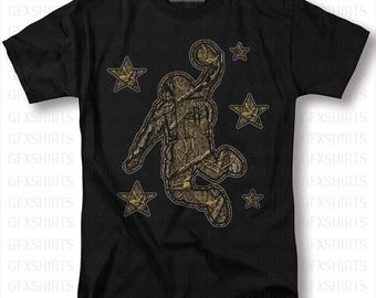 Houston Basketball Astronaut Shirt | Texas Space City Tee | Houston Real Tree Camo Graphic T-Shirt | H-Town Streetwear