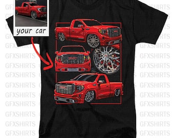 Custom Car T-Shirt from Your Photo – Personalized Truck / JDM Graphic Tee – Direct To Garment (DTG) Full Color – Custom Auto Enthusiast Gift