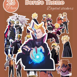 23 PCS Boruto Uzumaki Sticker Pack | Boruto: Naruto Next Generations Stickers | Anime Ninja Vinyl Decals