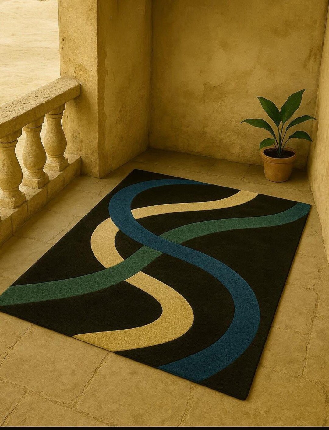 Luxury Hand Tufted Abstract Rug - Etsy