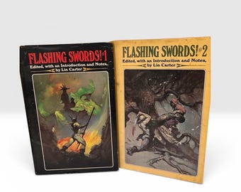 Flashing Swords #1 & #2 Lin Carter Vintage BCE 1973 Hardcover Book