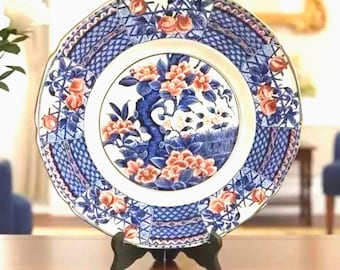 Vintage Imari Style Plate, Cherry Blossom Tree, Toyo Japan